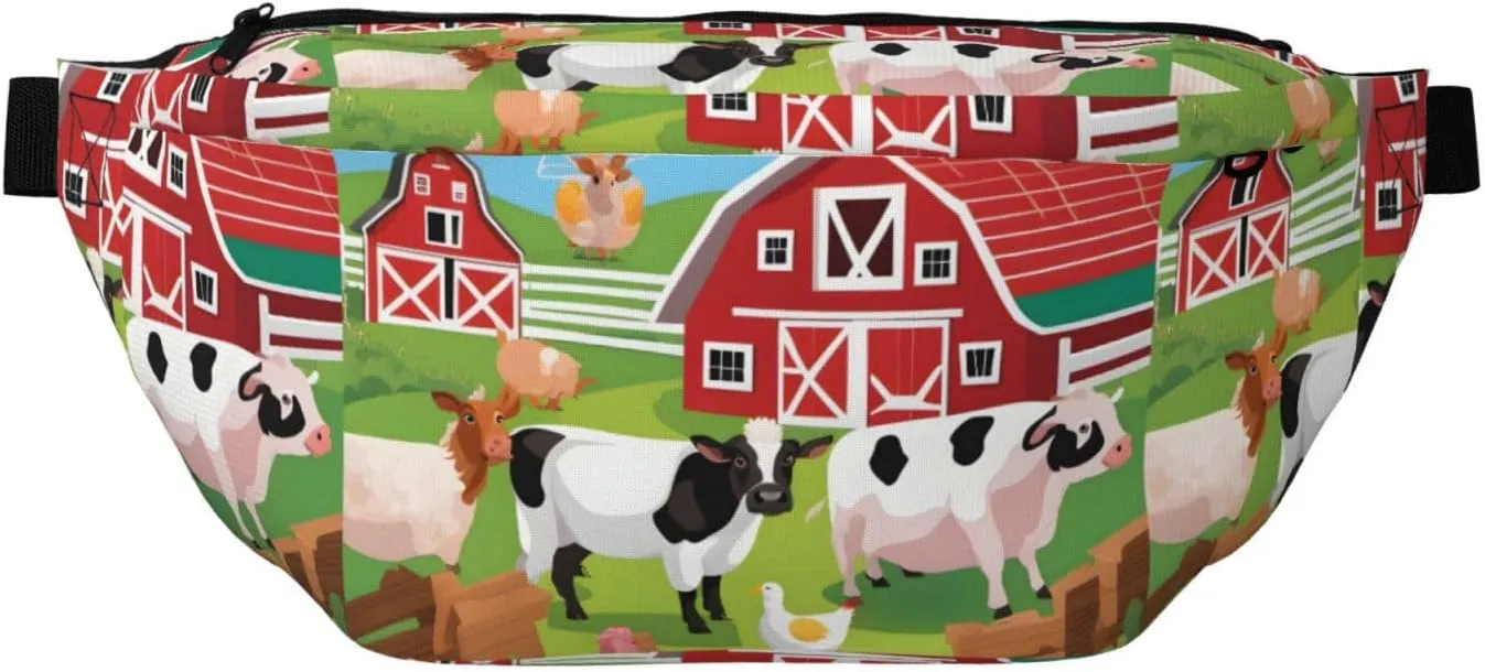 Farm Animals Stylish Crossbody Waist Pack - Versatile And Compact Travel Pouch For Hands-Free Storage