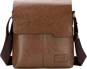 Fashion Men Shoulder Bag Trend Leather Bag Briefcase Clutch Backpack Vertical Trend Crossbody Bags (A, One Size)