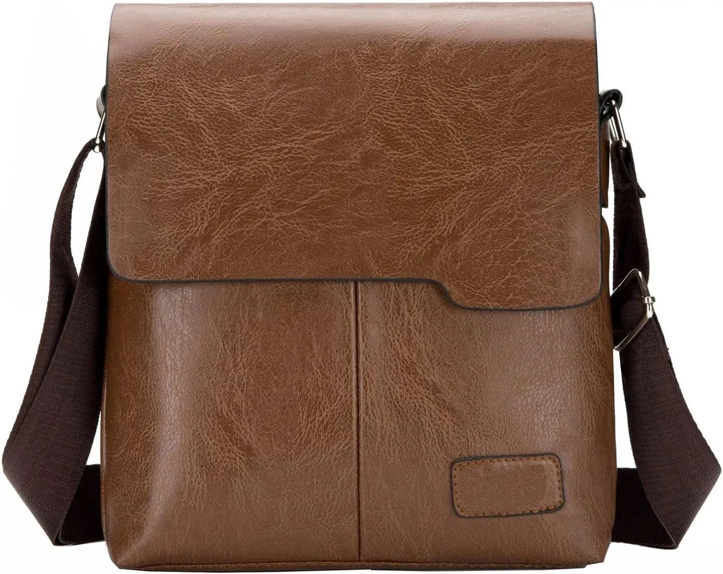 Fashion Men Shoulder Bag Trend Leather Bag Briefcase Clutch Backpack Vertical Trend Crossbody Bags (A, One Size)
