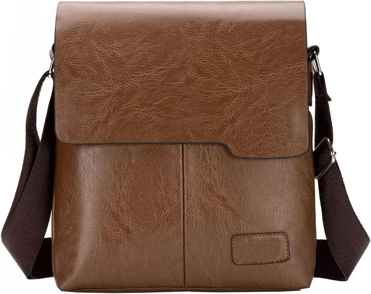 Fashion Men Shoulder Bag Trend Leather Bag Briefcase Clutch Backpack Vertical Trend Crossbody Bags (A, One Size)