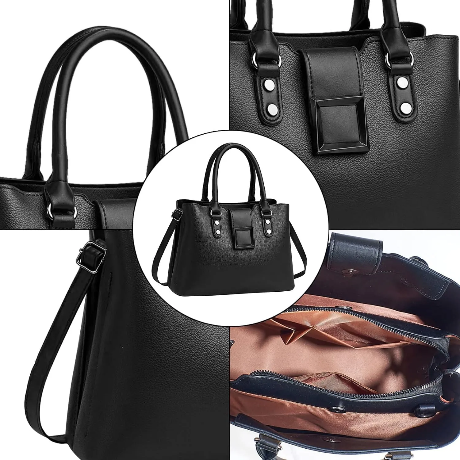 Fashion Tote Top Handle Satchel Women Handbag Large Capacity Leather Messenger Bag Shoulder Handbag