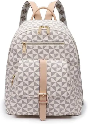 Female PU leather travel bag handbag convertible design bag, women's casual backpack travel backpack ()