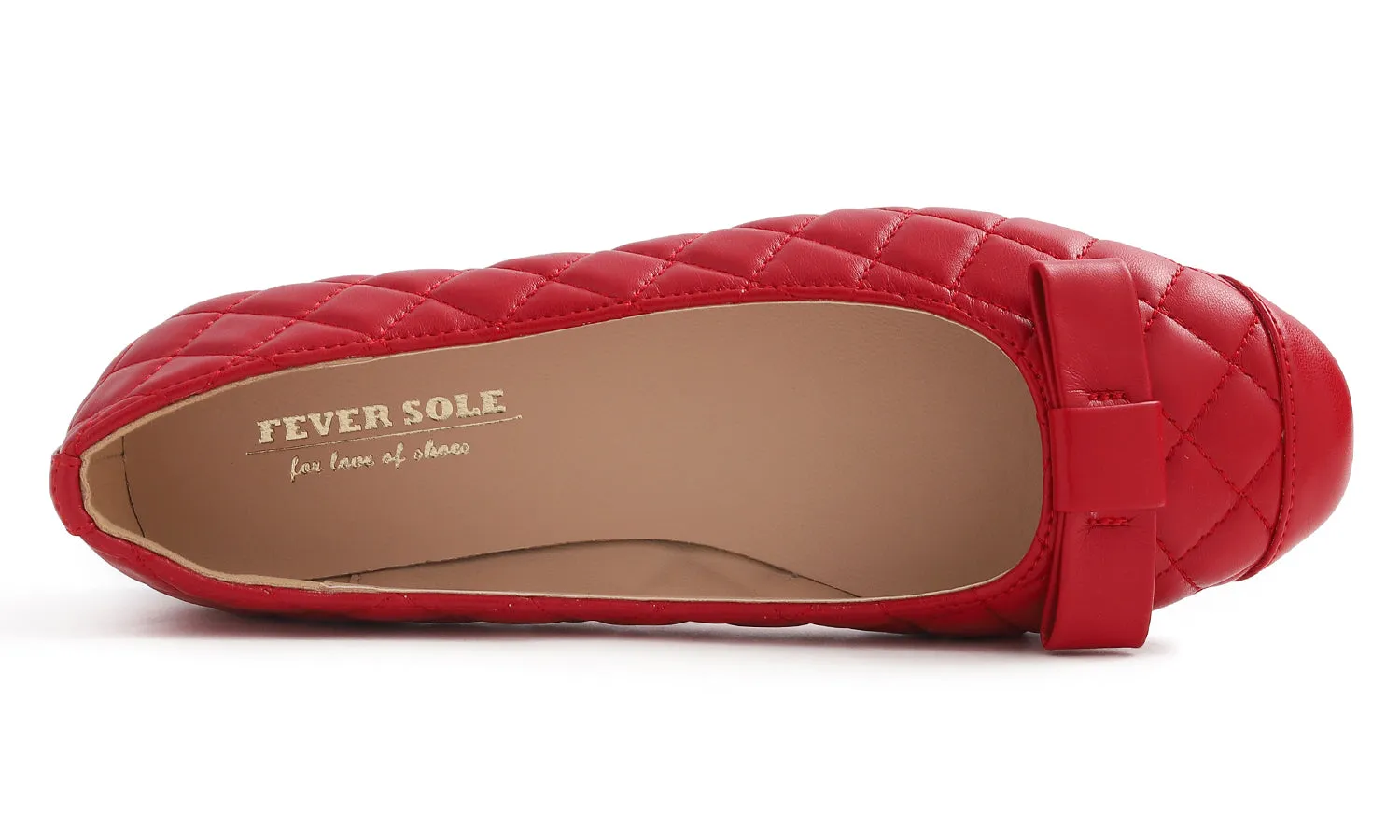 Feversole Women's Square Toe Fashion Bow Tie Dress Slip On Ballet Flats Quilted Vegan Leather