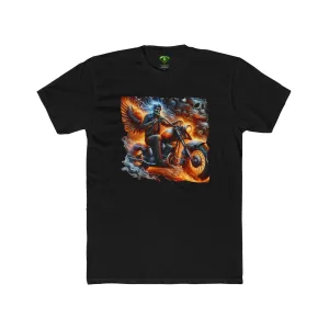 Fire Skull Rider T-shirt, Unisex Tees,