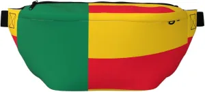 Flag Of Benin Stylish Crossbody Waist Pack - Versatile And Compact Travel Pouch For Hands-Free Storage