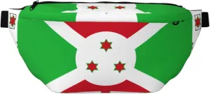 Flag Of Burundi Stylish Crossbody Waist Pack - Versatile And Compact Travel Pouch For Hands-Free Storage