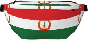 Flag Of Mahabad Stylish Crossbody Waist Pack - Versatile And Compact Travel Pouch For Hands-Free Storage