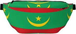 Flag Of Mauritania Stylish Crossbody Waist Pack - Versatile And Compact Travel Pouch For Hands-Free Storage