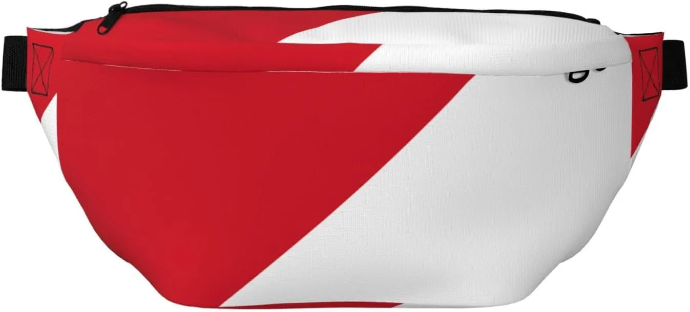 Flag Of Monaco Stylish Crossbody Waist Pack - Versatile And Compact Travel Pouch For Hands-Free Storage