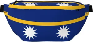 Flag Of Nauru Stylish Crossbody Waist Pack - Versatile And Compact Travel Pouch For Hands-Free Storage