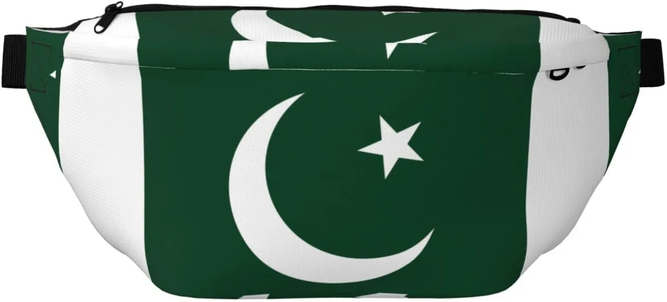 Flag Of Pakistan Stylish Crossbody Waist Pack - Versatile And Compact Travel Pouch For Hands-Free Storage