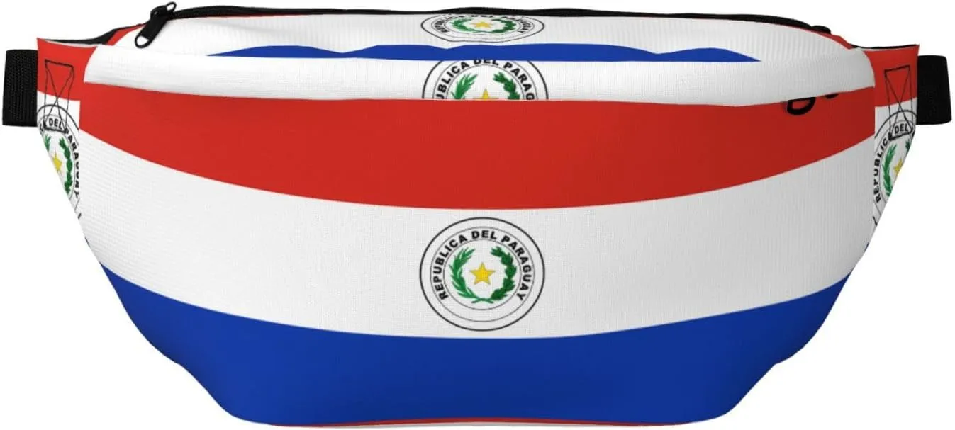 Flag Of Paraguay Stylish Crossbody Waist Pack - Versatile And Compact Travel Pouch For Hands-Free Storage