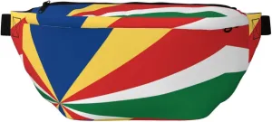Flag Of Seychelles Stylish Crossbody Waist Pack - Versatile And Compact Travel Pouch For Hands-Free Storage