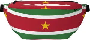 Flag Of Suriname Stylish Crossbody Waist Pack - Versatile And Compact Travel Pouch For Hands-Free Storage