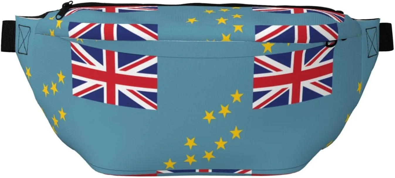 Flag Of Tuvalu Stylish Crossbody Waist Pack - Versatile And Compact Travel Pouch For Hands-Free Storage