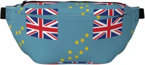 Flag Of Tuvalu Stylish Crossbody Waist Pack - Versatile And Compact Travel Pouch For Hands-Free Storage