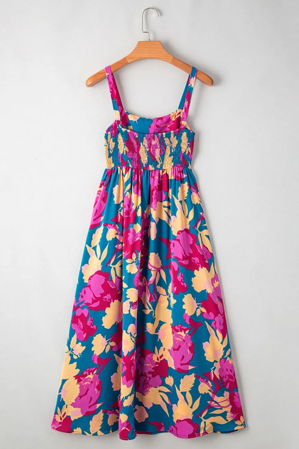 Floral Square Neck Cami Dress with Pockets