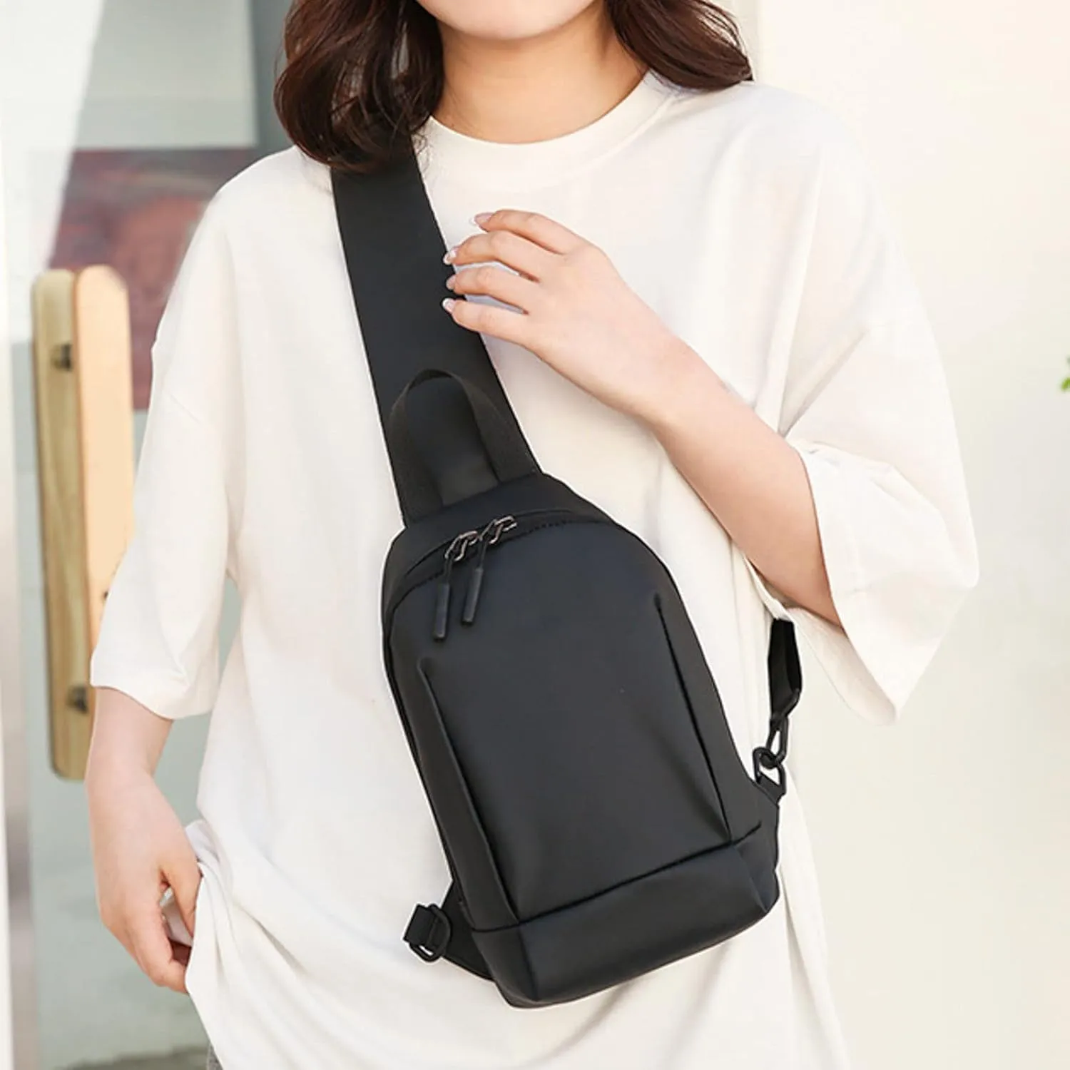 Foldable Daypack for Men Women Men And Women Shoulder Bag Fashion Simple Solid Color New Pattern Large Capacity