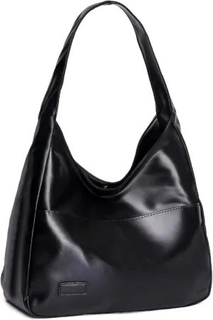 Fozehlad Vegan Leather Hobo Bags for Women Slouchy Tote Bags Retro Shoulder Handbag for Stylish Casual Trendy