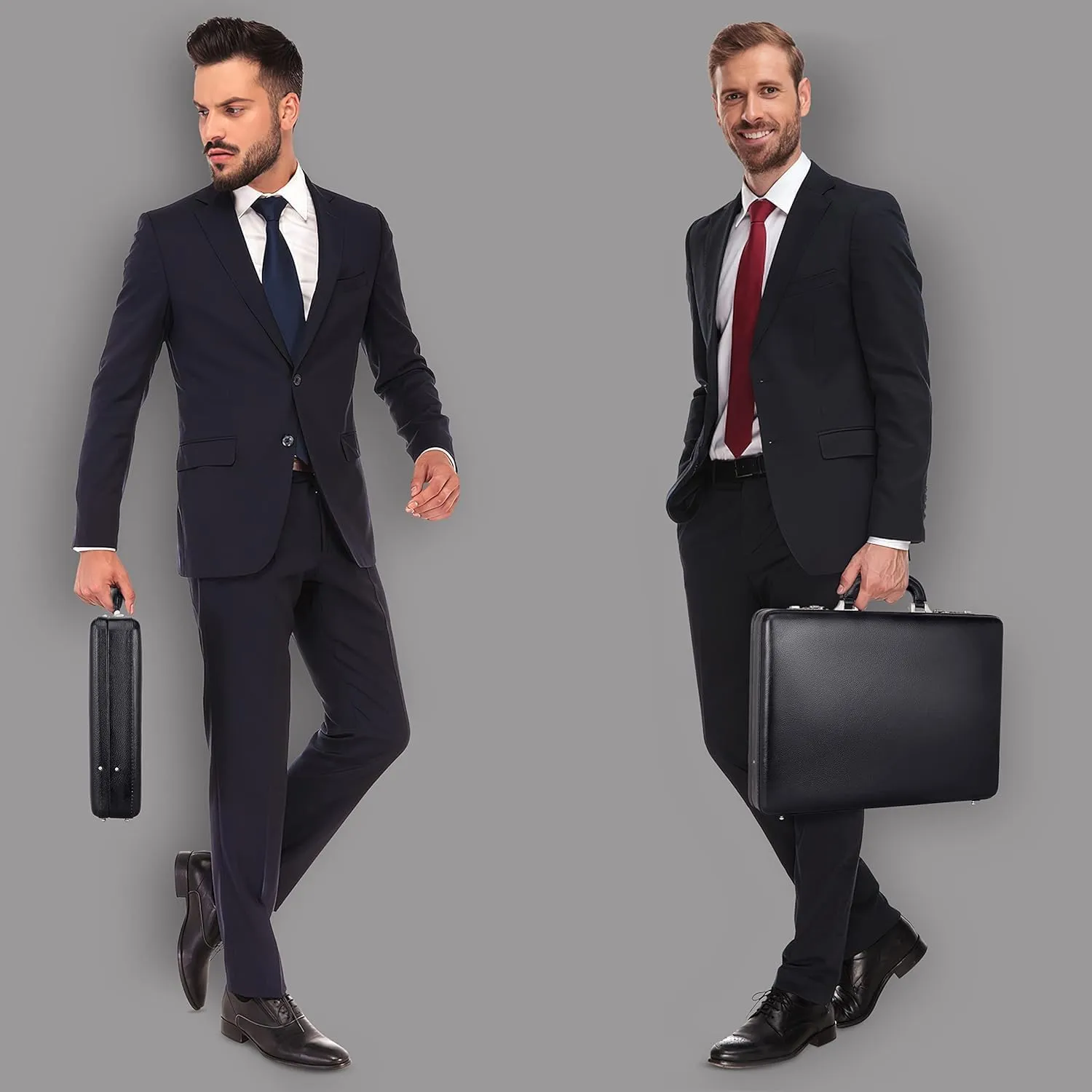 Full Grain Leather Briefcase Attache Case For Unisex Size L17xW3xH12 Inches Briefcase Bag