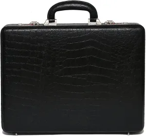 Full Grain Leather Briefcase Attache Case For Unisex Size L17xW3xH12 Inches Briefcase Bag