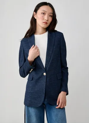 Garment Boyfriend 2 Button Pocket Linen Blazer