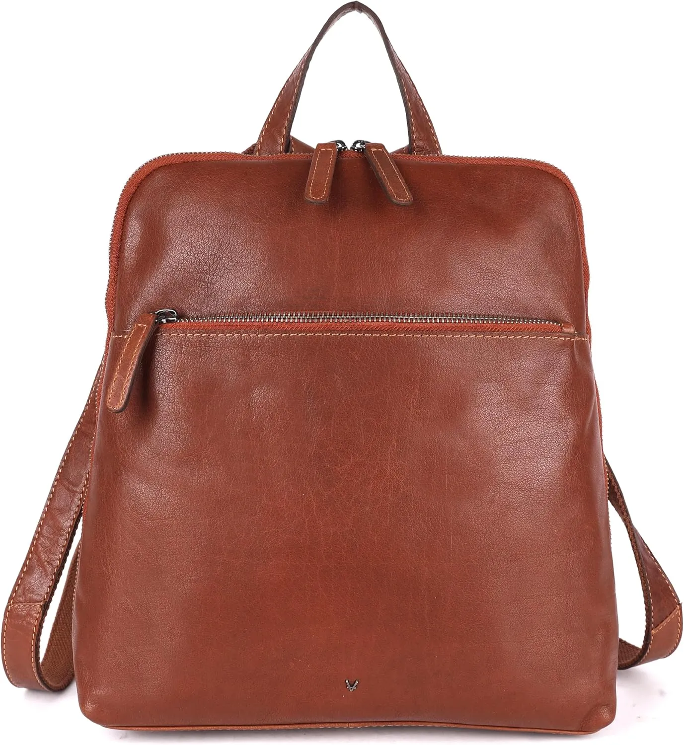 Genuine Leather Backpack for Women - 12.5 Inch with Adjustable Shoulder Strap - Stylish and Durable (Tan)