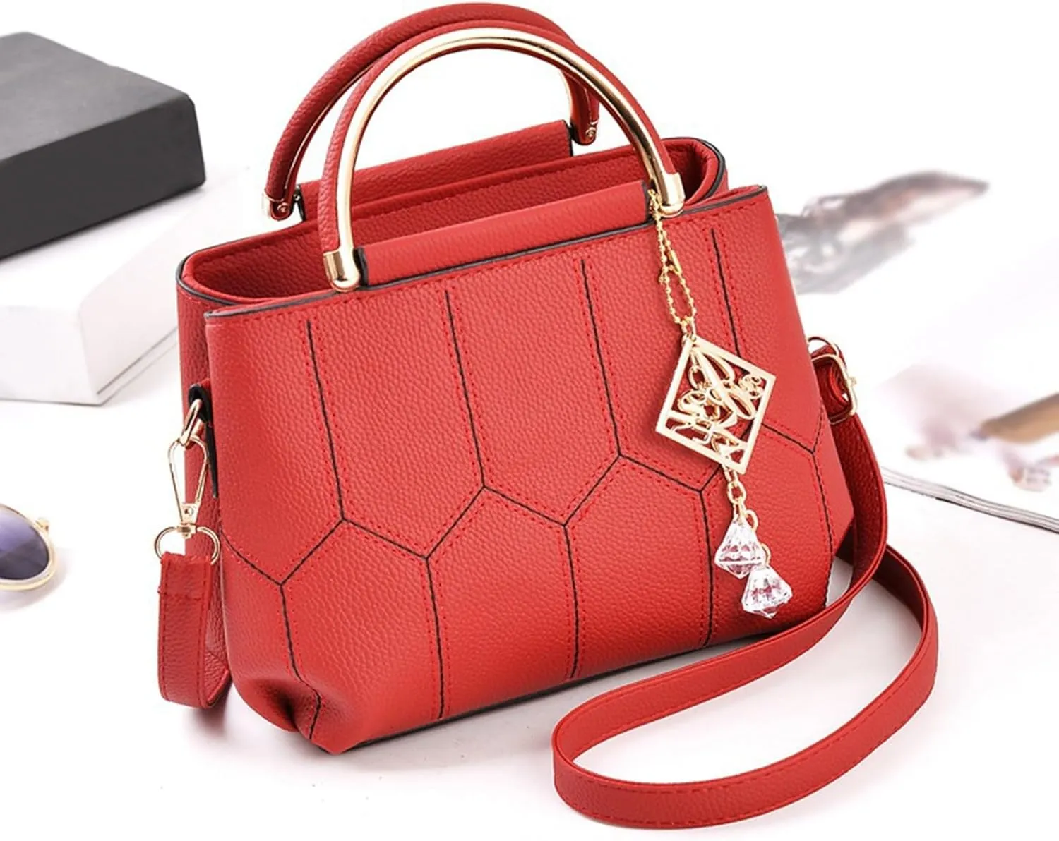 Genuine Leather Shoulder Bags Purses and Handbags for Women Satchel Cross Body Hobo Medium Size Tote Hobo, Silver