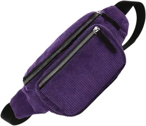 Girl's Fanny Pack Crossbody Belt Bag Corduroy Perfect for Hands-free Travel Shopping and Outdoor