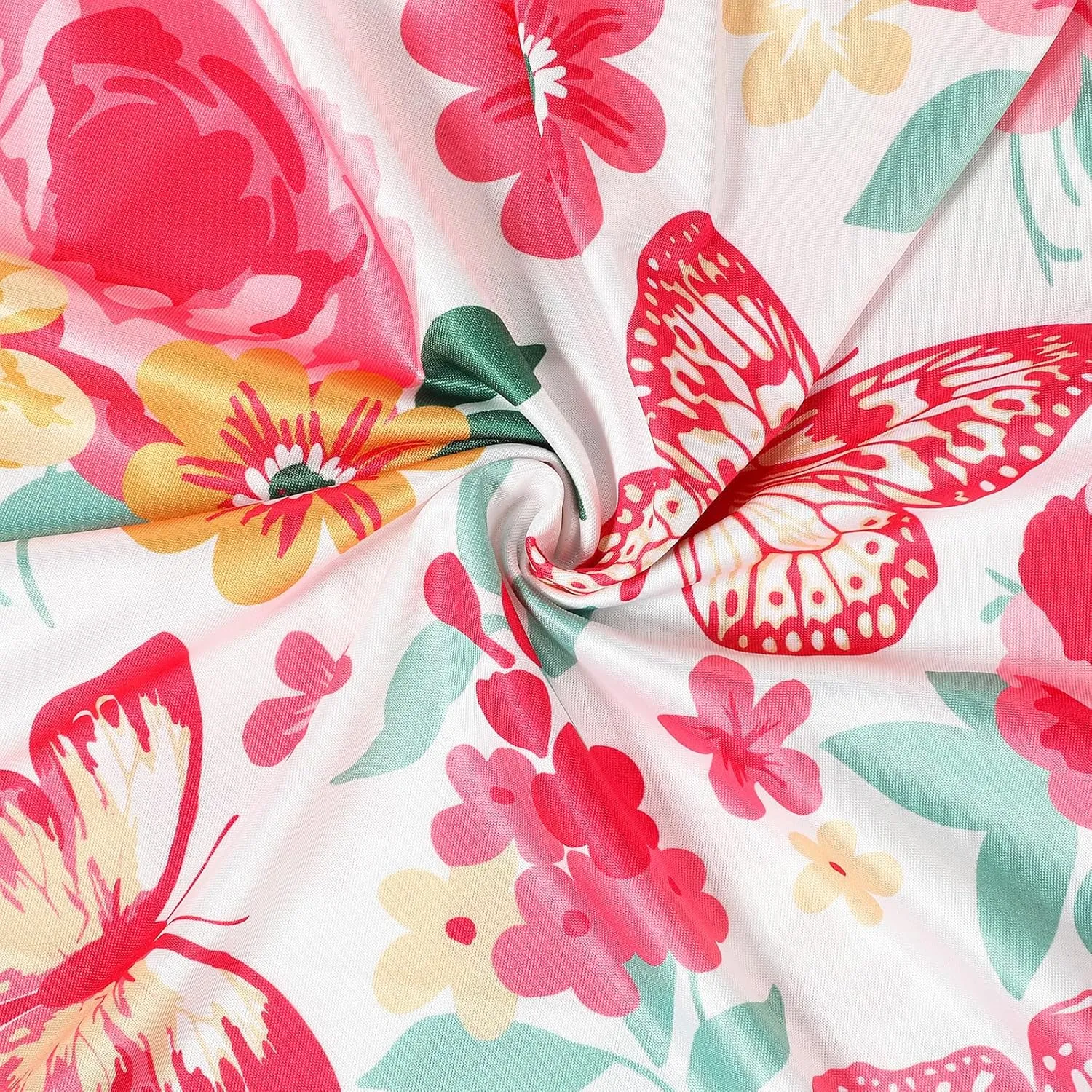 Girls Floral Boho Dress with Flutter Ruffle Sleeves - Summer Casual Holiday Sundress Flower Print Beach Dress 7-14 Years
