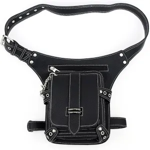 Gothic Drop Leg Bag, Steampunk Waist Bags, Leg Pouch Drop Leg Bag Thigh Bag with Leg Strap Motorcycle Bag, Steampunk Retro Motorcycle Bag Lady Bag Retro Rock Gothic Goth Shoulder Waist Bags Packs