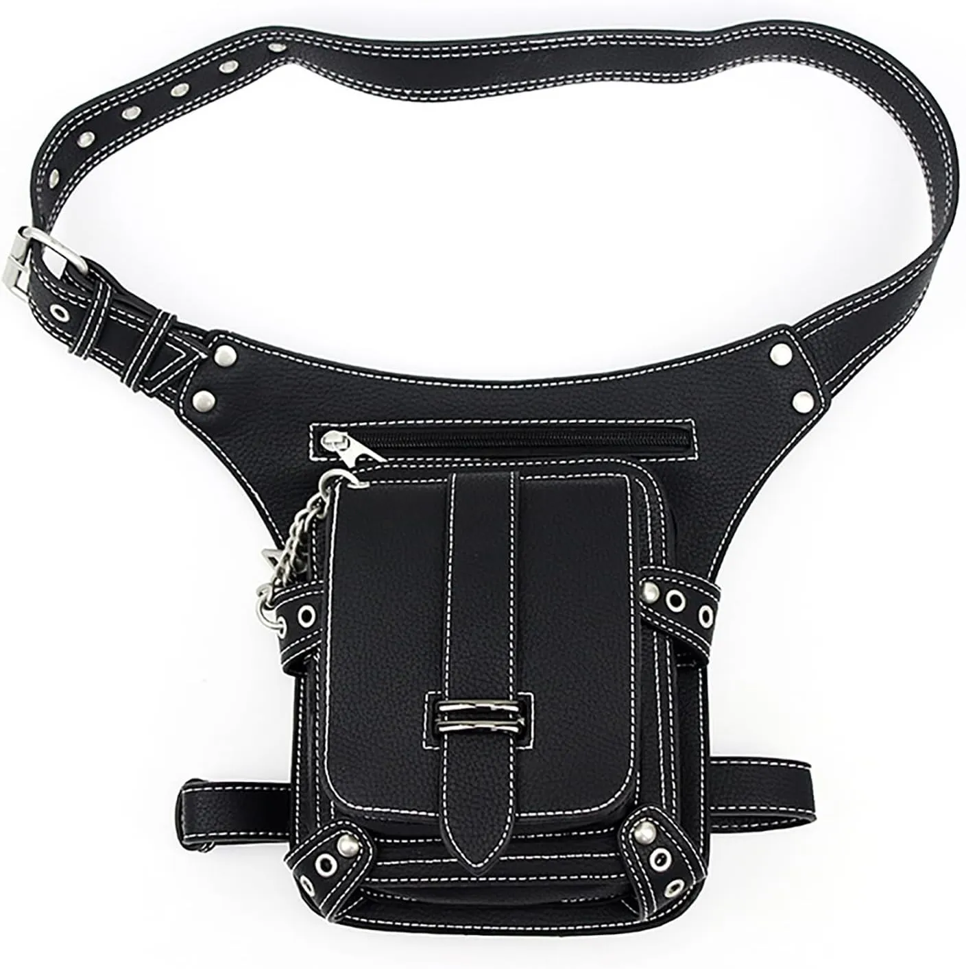 Gothic Drop Leg Bag, Steampunk Waist Bags, Leg Pouch Drop Leg Bag Thigh Bag with Leg Strap Motorcycle Bag, Steampunk Retro Motorcycle Bag Lady Bag Retro Rock Gothic Goth Shoulder Waist Bags Packs