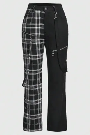Gothic Fusion Plaid-Utility Pant