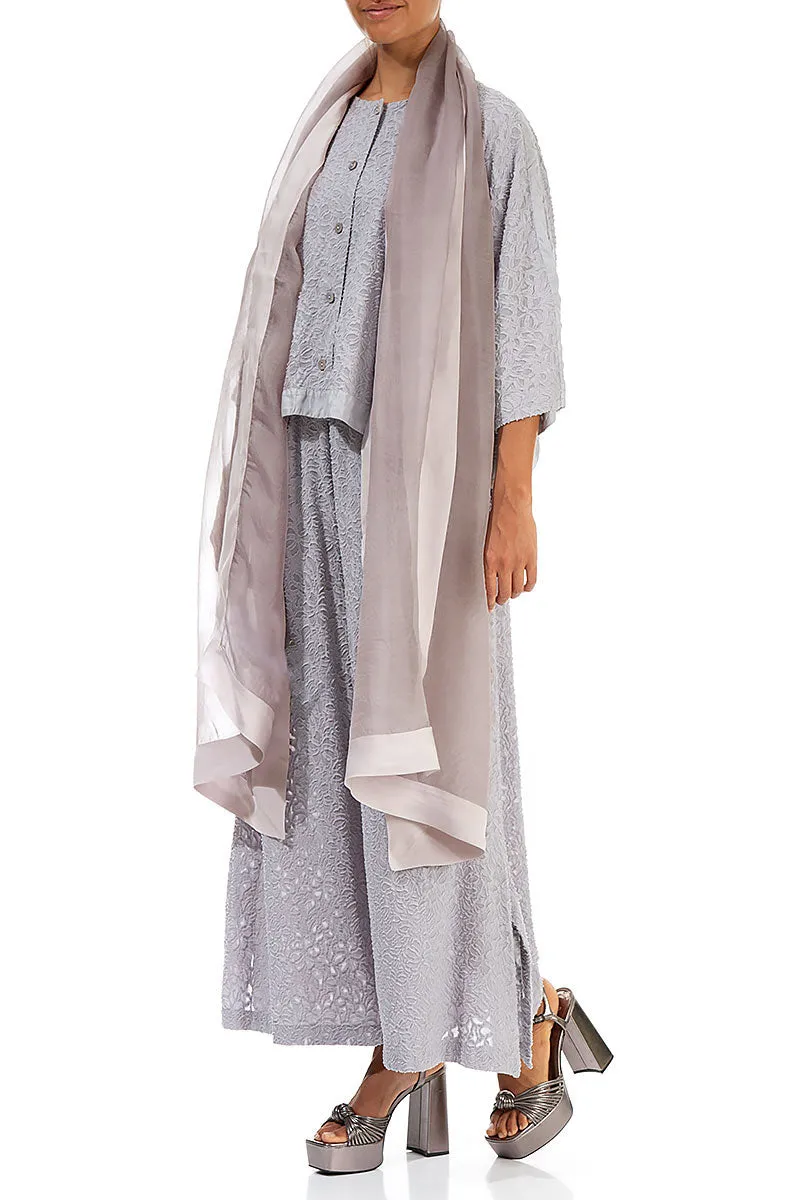Greige Silk Chiffon Scarf