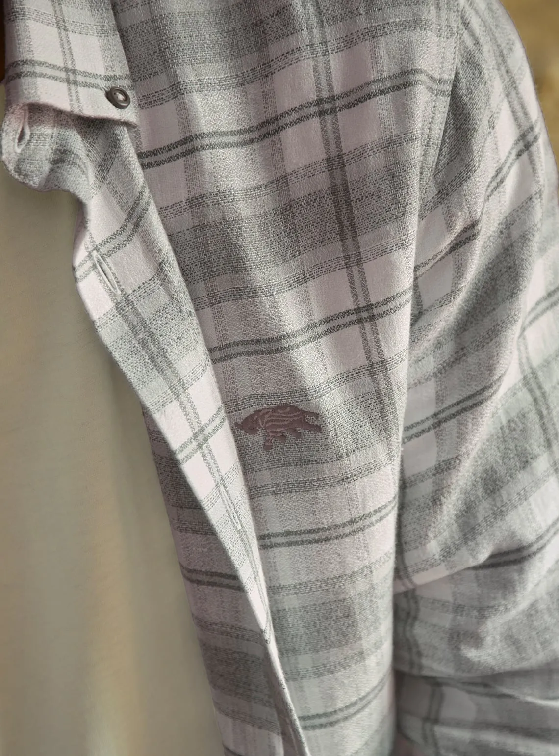 Grey Check Linen Shirt