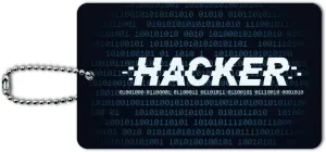 Hacker Binary Code Geek Nerd Luggage Card Suitcase Carry-On ID Tag