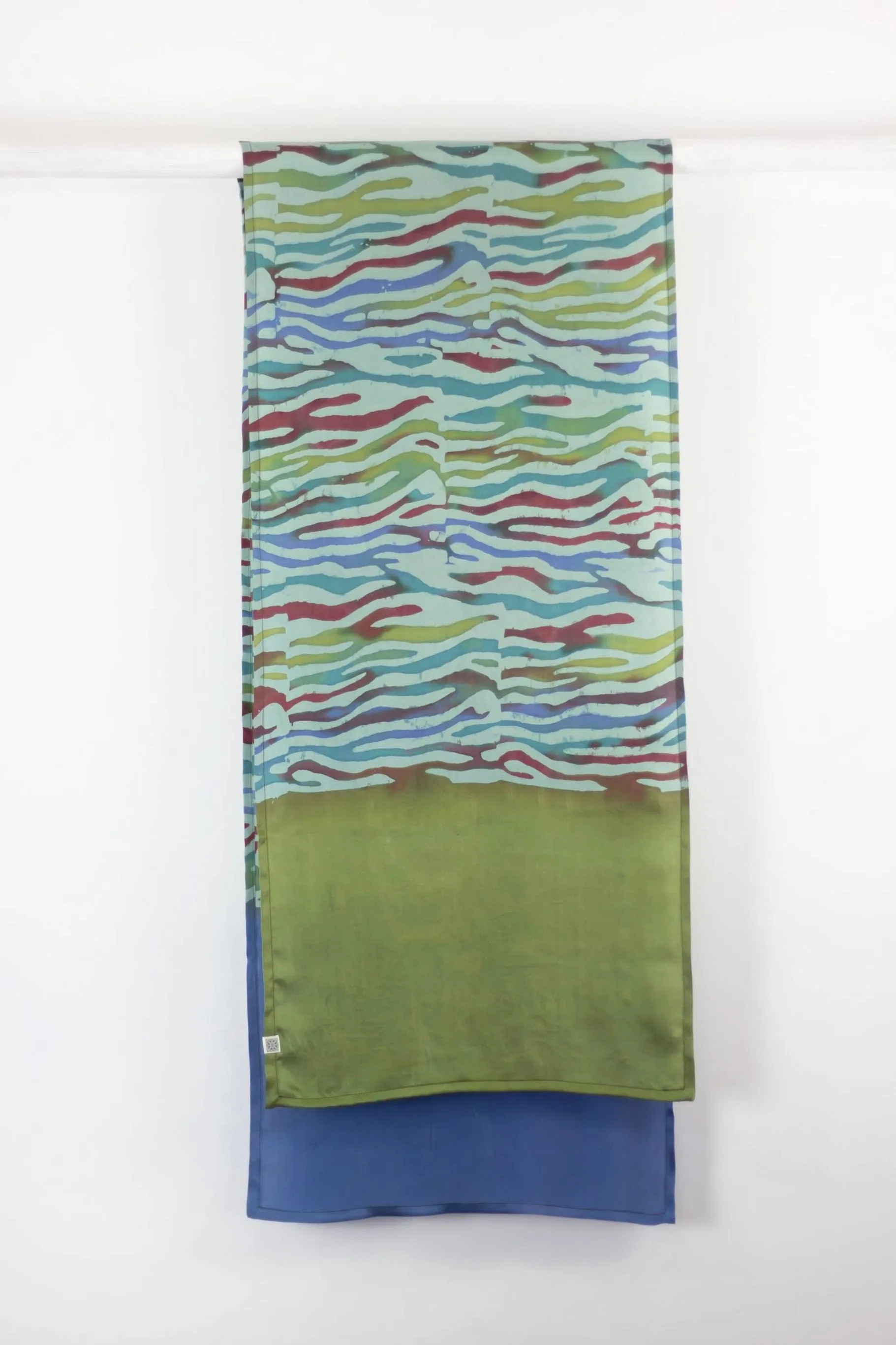 Hand Painted Silk Scarf - BluBoo Aqua