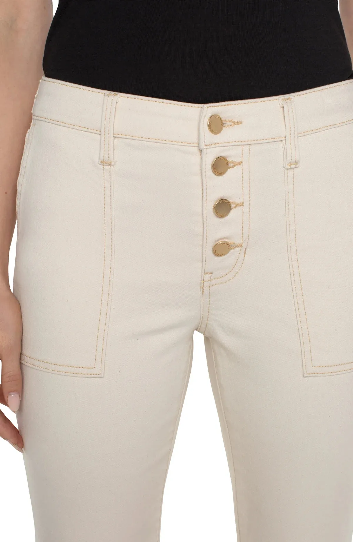 Hannah High Rise Flare Jean, Seaside Dunes