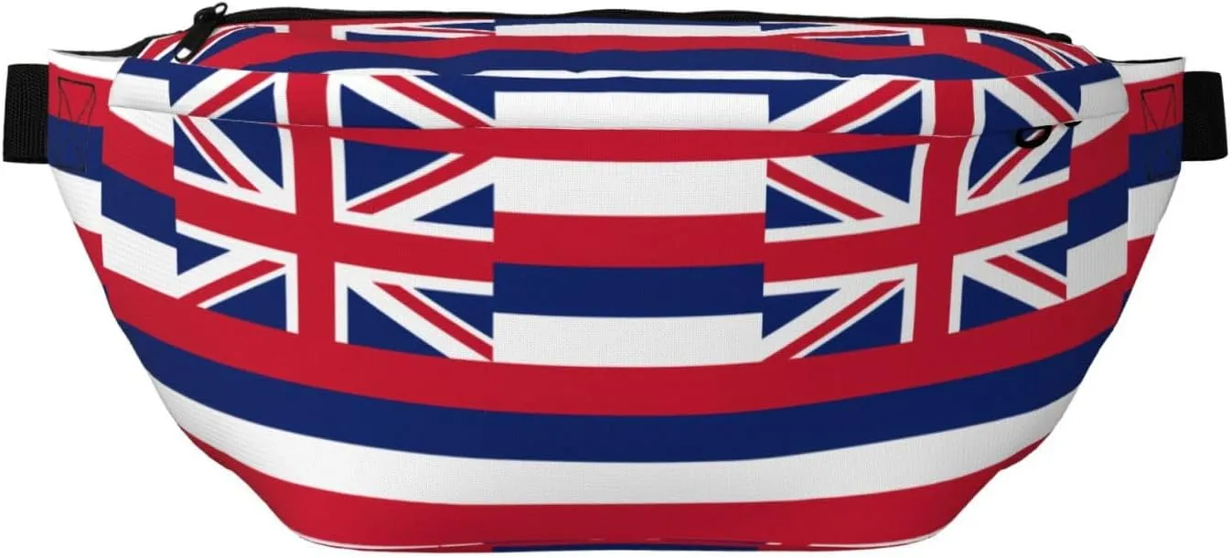 Hawaii Flag Stylish Crossbody Waist Pack - Versatile And Compact Travel Pouch For Hands-Free Storage