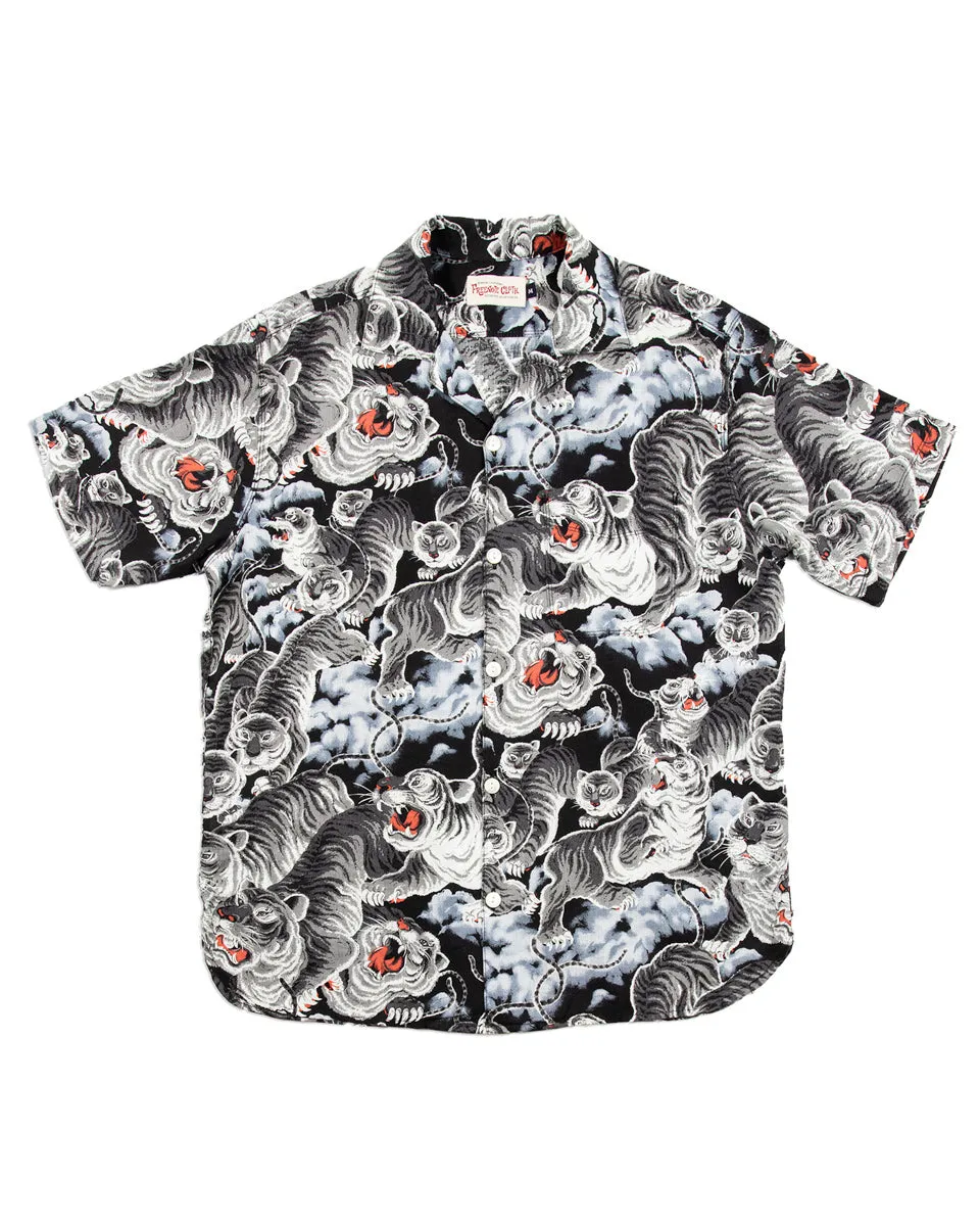 Hawaiian Shirt - Black Tiger