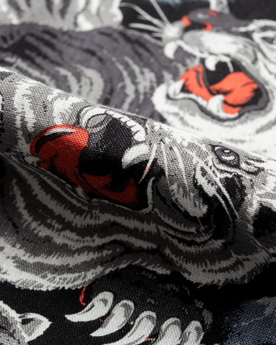 Hawaiian Shirt - Black Tiger
