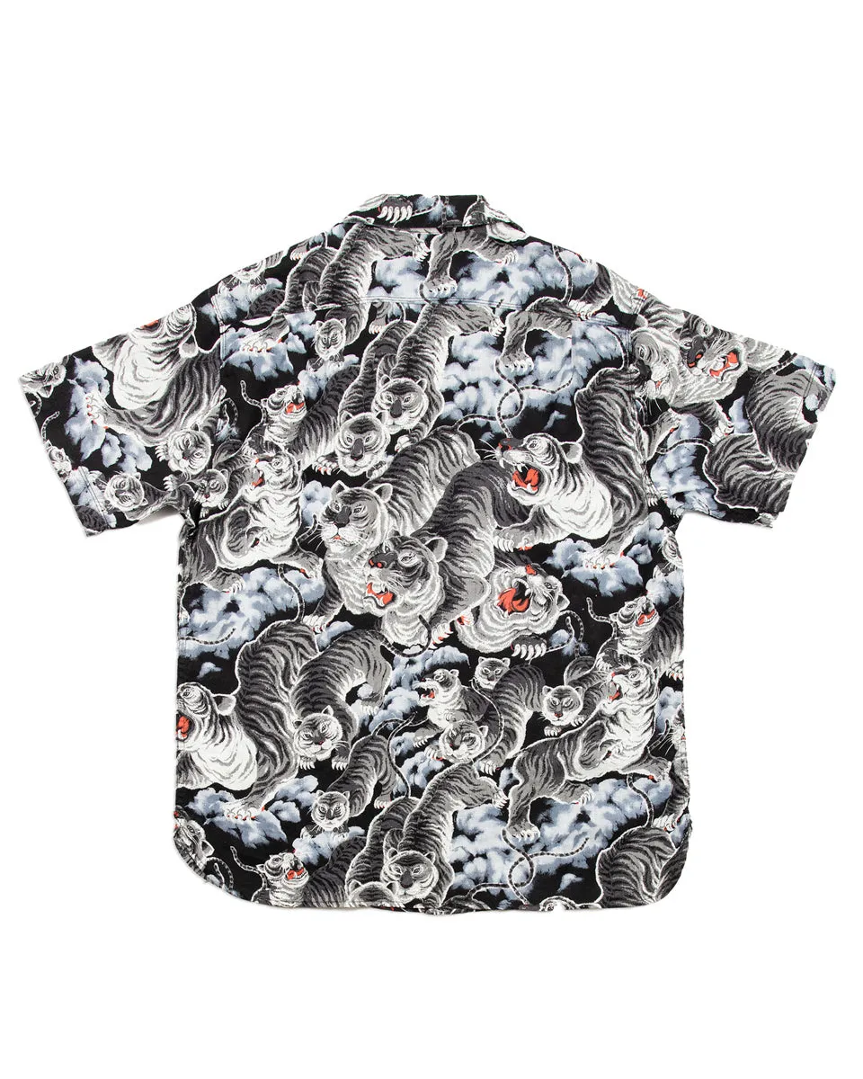 Hawaiian Shirt - Black Tiger