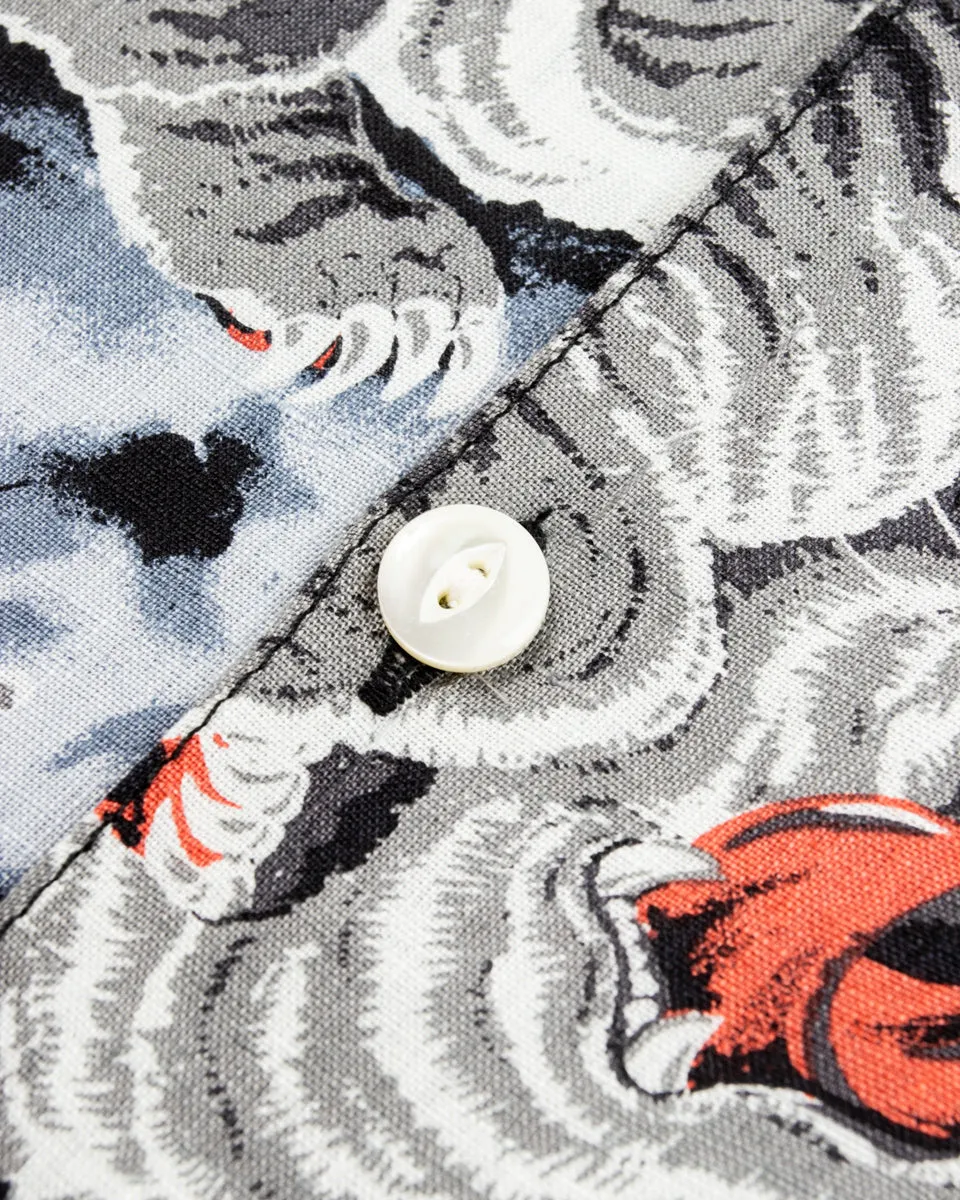 Hawaiian Shirt - Black Tiger