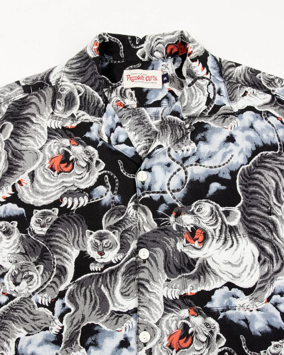 Hawaiian Shirt - Black Tiger