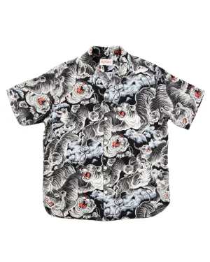 Hawaiian Shirt - Black Tiger