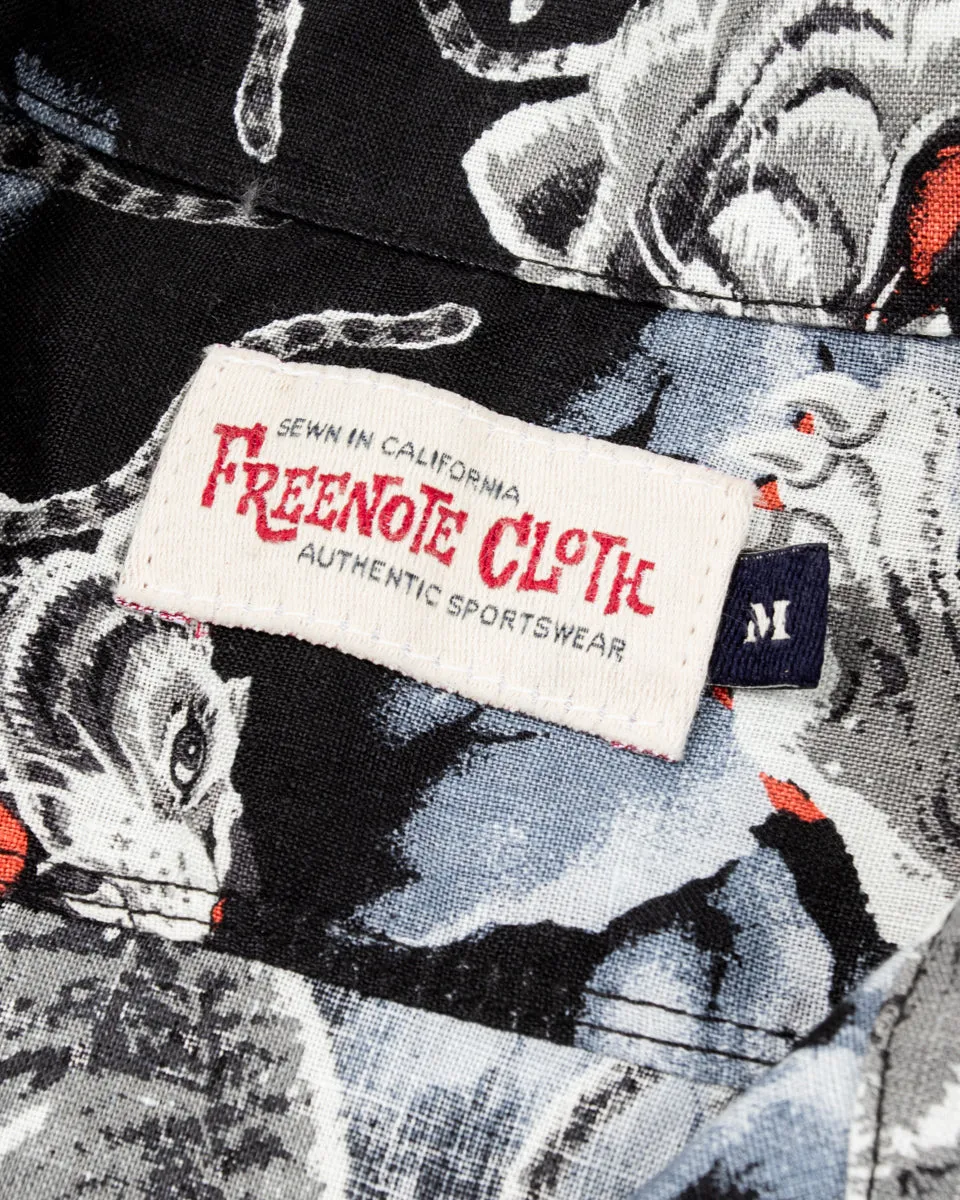 Hawaiian Shirt - Black Tiger