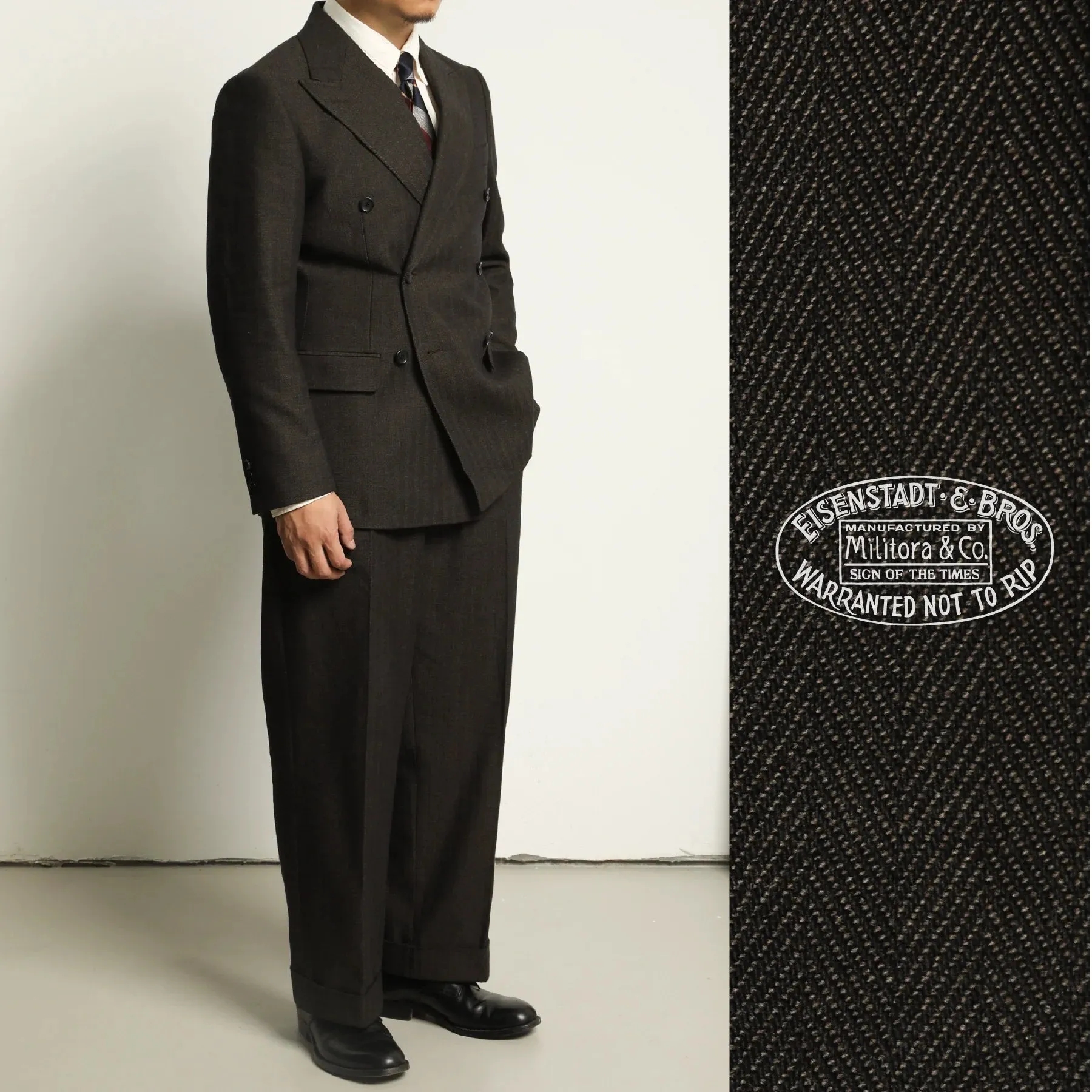 Herringbone Double-Breasted Suit