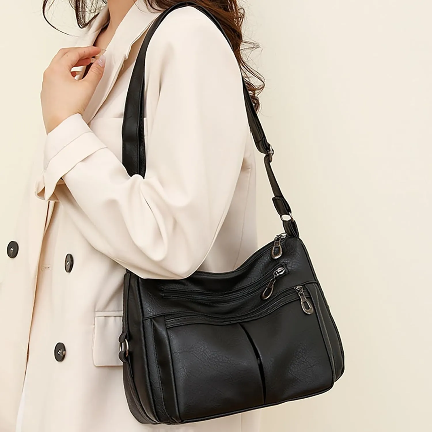 Hobo Bags for Women Shoulder Purse Ladies Crossbody Tote Handbags Women's Faux Suede Hobo Bag