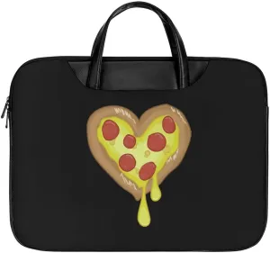 I Heart Pizza Heart Laptop Case Slim Water Resistant Computer Bag with Handle Briefcase for Work