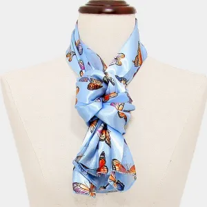 iLLASPARKZ Butterfly print silk feel scarf